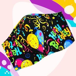 100% Cotton Face Mask | 2 Layers | HAPPY BIRTHDAY